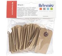 Artemio Set de 50 Etiquettes, Autre, Marron, 11,5 x 1,5 x 13 cm 11060198
