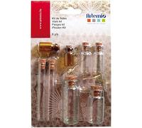 Artemio Set de 8 Mini Fiole, Autre, Transparent, 11 x 2 x 17,5 cm 11006638