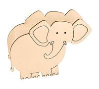 Tirelire éléphant en bois Beige G