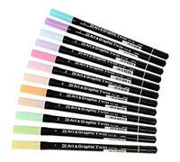 Artemio Tsukineko Set de 12 Feutres Aquarelle Pastels Double Embout, Autre, Multicolore, 17 x 3 x 10,8 cm KUTUT8012VPA