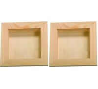 Artemio Vitrine, Bois, Beige, 15 x 3,8 x 15 cm VIVT1515 (Lot de 2)