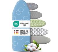 arteneur Housse Table à Repasser 150x50 Made in Germany XXL | Rembourrage épais, bande élastique, OEKO-TEX 100, en 5 tailles, pour centrale + fer à vapeur, réfléchit la chaleur