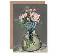 Artery8 Edouard Manet Moss Roses In A Vase 1882 Painting Fine Art Greeting Card Plus Envelope Blank Inside La peinture