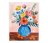 Artery8 Flower Bouquet Vase and Fruit Still Life Painting Living Room Large Wall Art Poster Print Thick Paper 18X24 Inch
