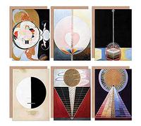 Artery8 Hilma af Klint Altarpiece Buddha Dove Evolution Abstract Fine Art Greeting Card Pack of 6 Abstrait