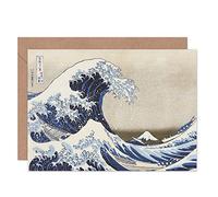 Artery8 Hokusai Under Wave Kanagawa 36 Views Mount Fuji Fine Art Greeting Card Plus Envelope Blank Inside Vue