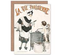 Artery8 la Vie Parisienne Beautiful Lady Kiss Change Chérubin Housse de Magazine avec Carte de Vœux Scellée et Enveloppe Vierge à l'Intérieur