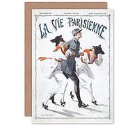 Artery8 la Vie Parisienne Soldier Deux Femmes Couverture de Magazine de la Première Guerre Mondiale, Carte de Vœux Scellée et Enveloppe Vierge à l'Intérieur