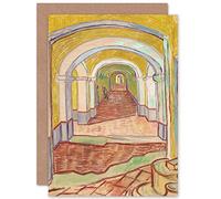 Artery8 Vincent Van Gogh Corridor In The Asylum Painting Fine Art Greeting Card Plus Envelope Blank Inside La peinture