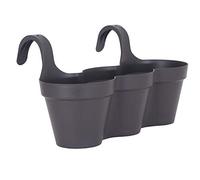 ARTEVASI Pot de fleurs pour balcon CAPRI Individ - Gris anthracite - 11L - 30,5 x 54 x H 28 cm