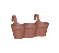 Artevasi Capri Triple, Balcon Suspendu, Pot en Plastique, Finition Mate, Couleur Terracotta
