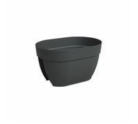 ARTEVASI Jardinière balcon CAPRI CAMPANA - 40 ma - Anthracite - 39 x 25,6 x 22,5 cm