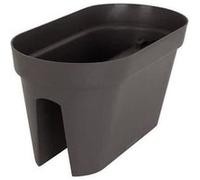 Artevasi Jardinière pour balcon CAPRI - 30 x 60 x H30 cm - 26,8 L - Gris anthracite