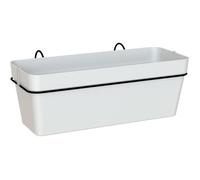 ARTEVASI Kit jardinière balcon avec réserve d'eau CAPRI RE 50cm blanc - 20x28x51 cm