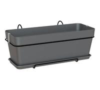 ARTEVASI Kit Jardinière CAPRI - 50cm anthracite - 50,2 x 28,5 x h20,7 cm - 1,54L
