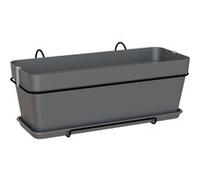 Artevasi Kit jardinière Capri 50 cm anthracite – 50,2×28,5×h20,7 cm – 1,54 L