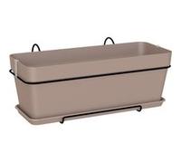 ARTEVASI Kit Jardiniere - Plastique - Taupe - Rectangulaire - L50,2 x P28,5 x H20,7cm