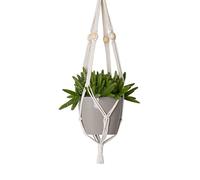 MACRAME TRIPLE NoeUD PIERRES BLANC 160 CM
