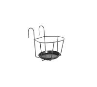 Artevasi Porte-Pot pour Balcon avec Soucoupe - 22 x 22 cm - Gris Anthracite