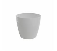 Pot de fleur SAN REMO - Plastique - Gris clair brillant - Rond - L42 x P42 x H39,5 cm - ARTEVASI