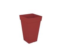 Pot Capri CARRÉ Haut 65CM Rouge FONCÉ