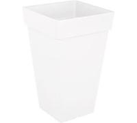 artevasi pot de fleurs carré haut capri - 30 x 30 x h 49,5 cm - 30 l - blanc G