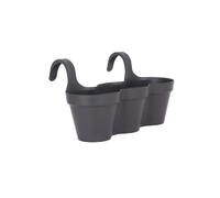 ARTEVASI Pot de fleurs pour balcon CAPRI Individ - Gris anthracite - 11L - 30,5 x 54 x H 28 cm