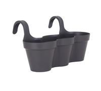 ARTEVASI Pot de fleurs pour balcon CAPRI Individ - Gris anthracite - 11L - 30,5 x 54 x H 28 cm