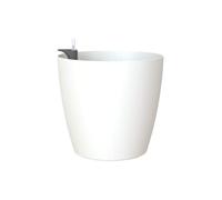 Artevasi San Remo SWS 30 MA - Pot de fleurs avec pieds pour intérieur et extérieur en plastique résistant aux UV - Ø30,5 x H27 cm, 14,5 L - Blanc