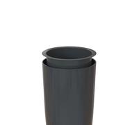Artevasi Santorini Pot, Pot à Fleurs de Forme Ronde avec Insert, pour l'intérieur ou l'extérieur, 65cm de Haut, Blanc