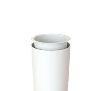Artevasi Santorini Pot, Pot à Fleurs de Forme Ronde avec Insert, pour l'intérieur ou l'extérieur, 65cm de Haut, Anthracite
