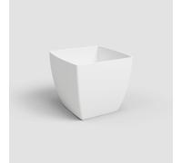 Artevasi Siena Pot, Pot de Fleurs carré avec Finition Mate, Plastique 100% Recyclable, 20cm, Couleur Blanc