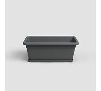 Artevasi Venezia XL BAC À Plantes avec Soucoupe RECTANGULAIRE 100CM Anthracite