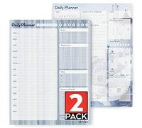 Arteza bloc de planning journalier (8.5x11 pouces, 80 Feuilles, 100 g/m²) 2 Pack : un agenda quotidien pour les priorités, les repas, les tâches, les rendez-vous, les exercices, les rappels