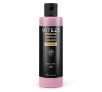 ARTEZA Peinture acrylique à verser, 236 ml, A401 Rose rose, peinture acrylique à haut débit, sans mélange, peinture à verser sur toile, verre, papier, bois, carrelage et pierres