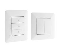 Artezo Commande volet roulant Blanc & Artezo-Interrupteur va-et-vient double 10A Blanc - Artezo
