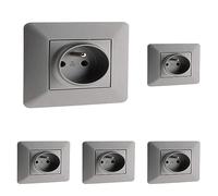 Artezo Prise 2P+T 16A Titanium, 1 Pièce (Lot de 5)