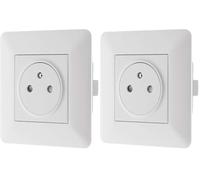 Artezo Prise de courant affleurante 2P+T 16A simple blanc (Lot de 2)