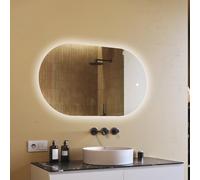 Artforma - Miroir de Salle Bain avec Éclairage - Miroir LED, Mural, Lumineux - 120x70cm - Forme Ovale - avec Interrupteur Tactile, Dimmable 10-100%, Température de Couleur Réglable