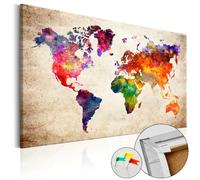 Artgeist Colourful Universe Cork Map - Tableau en Liège 120 x 80 cm