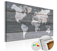 Artgeist Tableau en liège - Grey Earth [Cork Map] - 0x0 cm