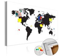 ARTGEIST World Map: Black & White - Liège 120x80 cm