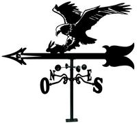 Arthifor Voile de Toit avec Silhouette d'aigle, Noir Mat