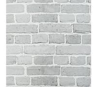 Arthome 44cmx10m Gris Brique Auto Adhesif Papier Peint, Peel and Stick Contact Papier, Vinyle Film PVC imperméable pour le revêtement mural des dosserets cuisine et cheminée