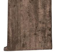 Arthome Auto Adhésif Foncé Marron Bois Papier Peint,44cmx3m Naturel Bois Grain rayé Papier Rustic Autocollant Amovible Imperméable Vinyle Film pour Comptoirs Chambre