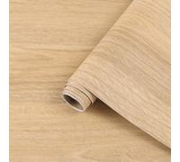 Arthome Auto Adhésif Papier Peint Clair Marron Chêne Bois,40cmx6m Naturel Bois Grain rayé Rustique Autocollant Film Amovible Imperméable Vinyle Papier peint pour meubles