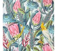 Papier Peint Oiseaux Exotiques Tropicaux Perroquet Grue Paon Cranes