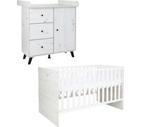 arthur berndt Ensemble de meubles pour bébé Lavea 2 pièces Commode à langer Lit