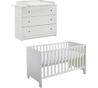 arthur berndt Ensemble de meubles pour bébé Thilo 2 pièces Commode à langer Lit