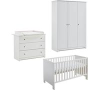 arthur berndt Ensemble de meubles pour bébé Thilo 3 pièces Armoire à vêtements Commode à langer Lit